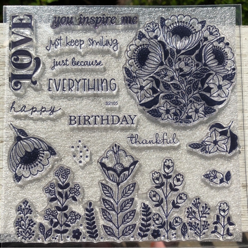 New, Close to My Heart, S2105 "Flowers for You" Acrylic Stamp Set